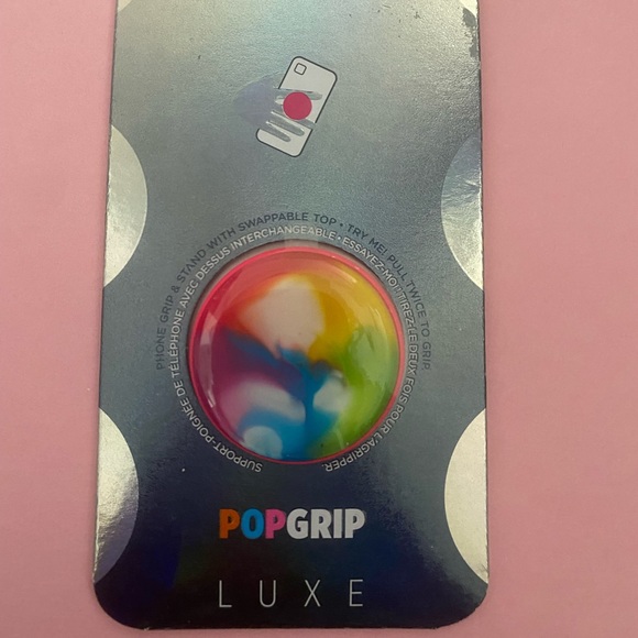 NEW POPSOCKETS POPGRIP LUXE. Color: Swirl Rainbow. GREAT STOCKING STUFFER - Picture 4 of 16